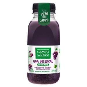 SUCO DE UVA INTEGRAL CAMPO LARGO GARRAFA 250ML
