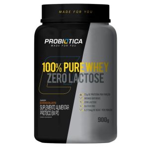 100% PURE WHEY ZERO LACTOSE PROBIOTICA POTE 900G