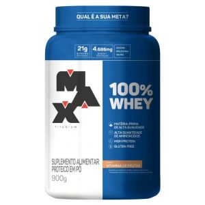 100% WHEY MAX TITANIUM POTE 900G